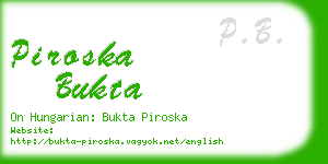 piroska bukta business card